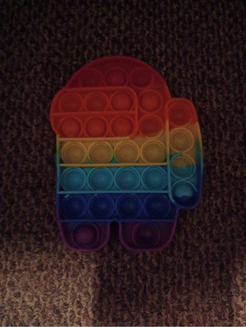 Rainbow Among Us Pop-It Fidget Toy - Colorful Sensory Game